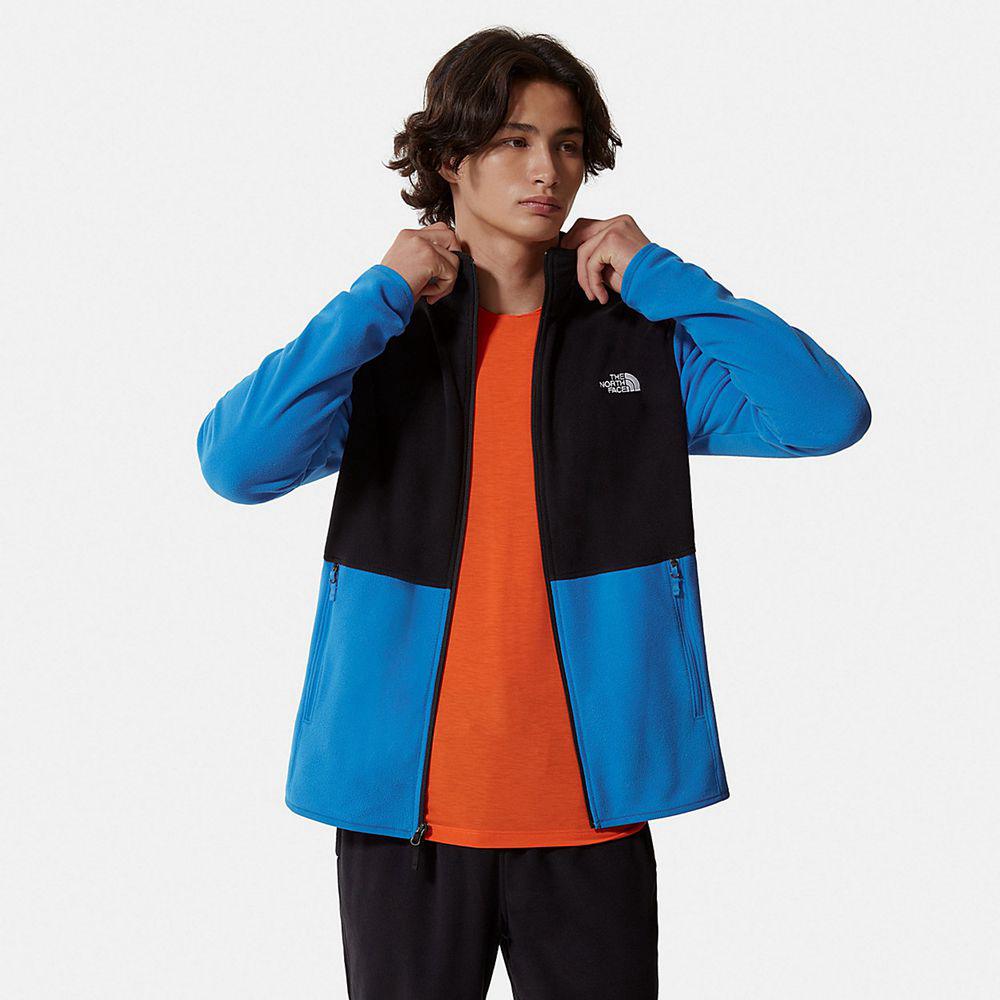 The North Face Tka Glacier Ανδρικα Μπουφάν Fleece - Μπλε / Μαυρα (TBJK09461)
